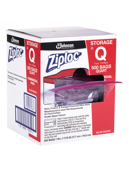 Ziploc Storage Bags 1 Qt Box Of 500 Bags Office Depot