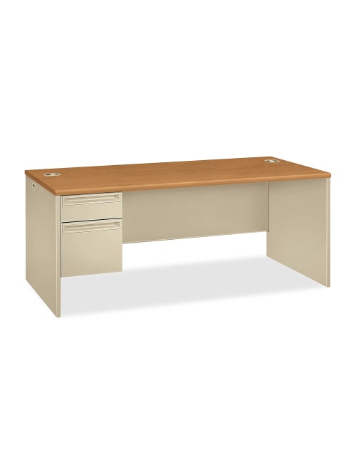 Hon 38000 Series Left Pedestal Desk Harvestputty Office Depot