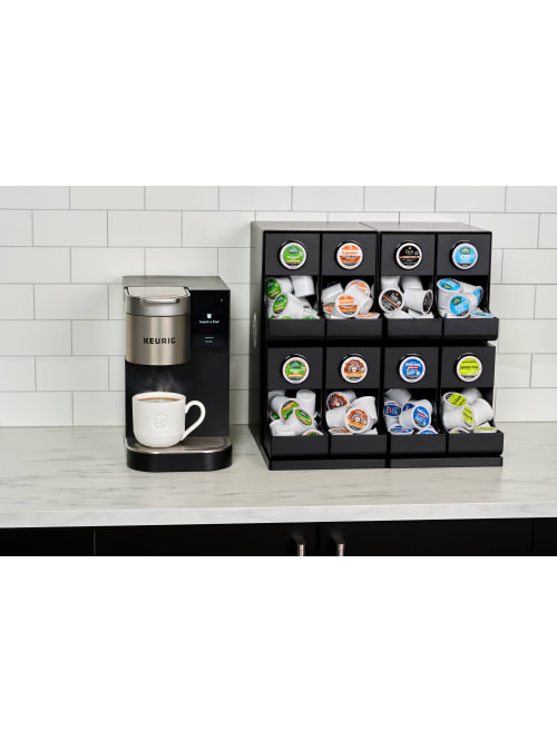 Keurig Premium 8 Sleeve K Cup Pod Storage Rack 18 38 H X 16 38 W X 21 14 D Blacksilver Office Depot