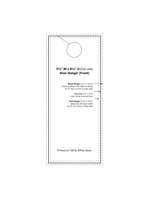 Custom Full Color Door Hangers 2 Sides Office Depot