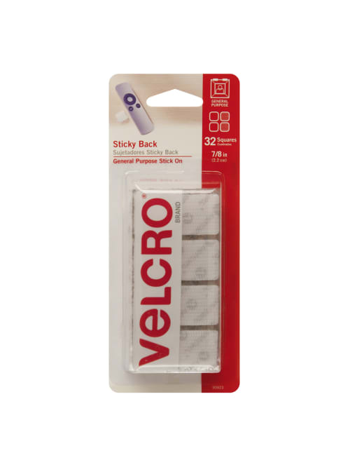 Velcro Brand Sticky Back Fasteners Squares 78 X 78 White Pack Of 32 Office Depot