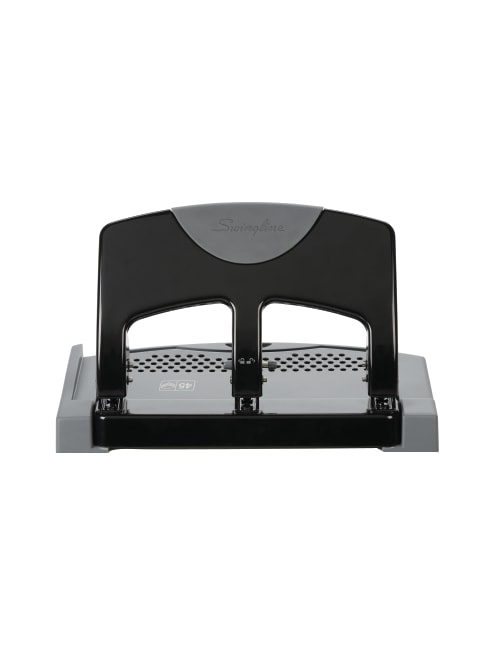 Swingline Smarttouch Low Force 3 Hole Punch Blackgray Office Depot