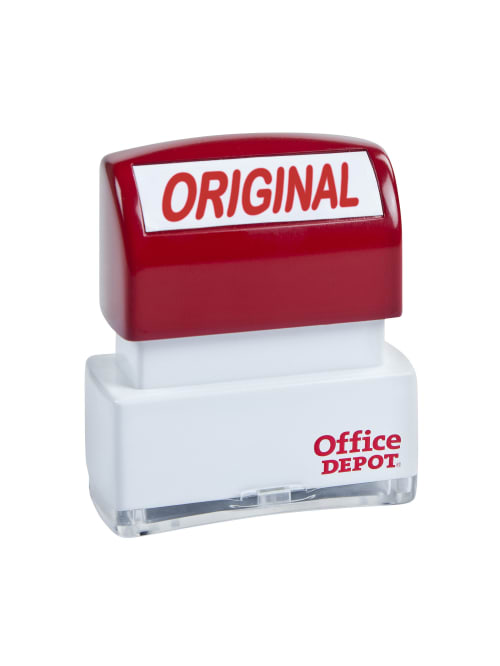 Office Depot Brand Pre Inked Message Stamp Original Red Office Depot