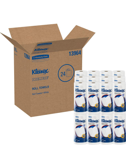 Kleenex Premiere 1 Ply Paper Towels 70 Sheets Per Roll Pack Of 24 Rolls Office Depot
