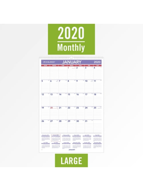 At A Glance Wall Calendar 2021 Pm32821 Office Depot