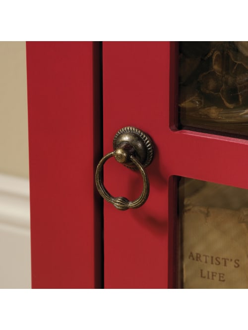 Sauder Barrister Lane Display Cabinet Red Office Depot