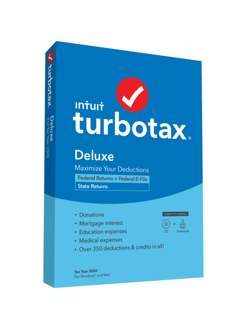 Turbotax Deluxe 2020 With State Disc Turbotax Cost Best Deals On Tax