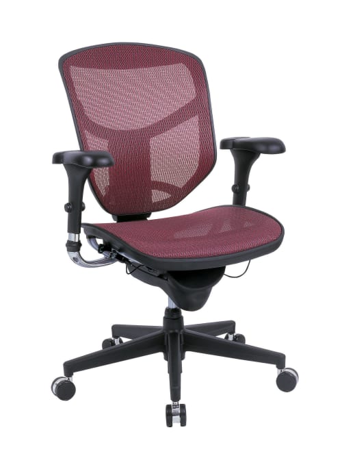 Workpro Quantum 9000 Mesh Series Ergonomic Mid Back Chair Redblack Office Depot