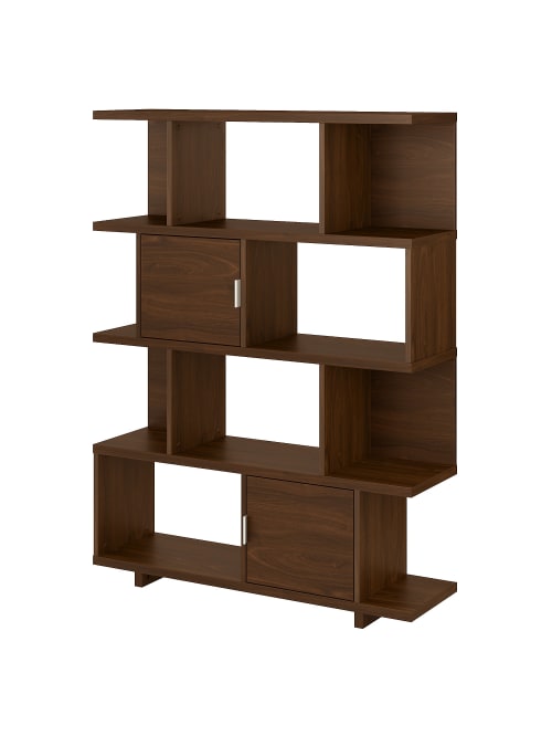 Kathy Ireland Madison Avenue Bookcase Walnut Office Depot
