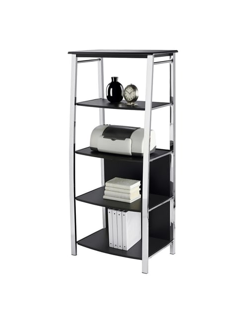 Realspace Mezza 60 H 4 Shelf Bookcase Blackchrome Office Depot