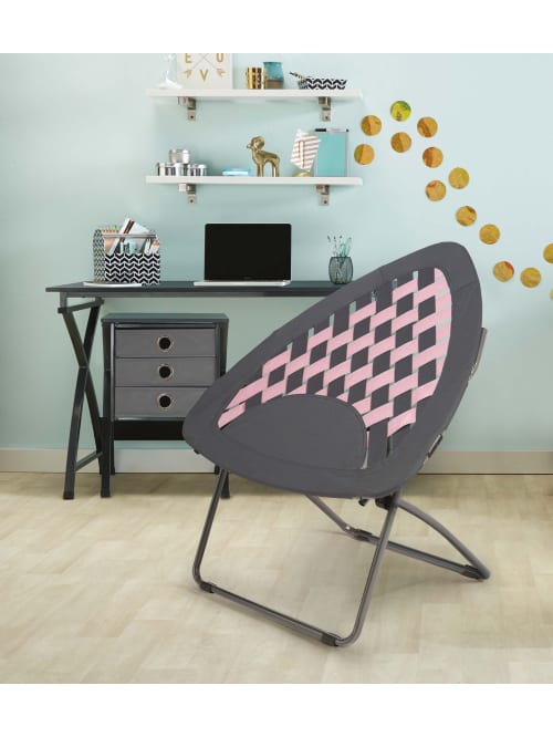 Brenton Studio Triangle Bungee High Back Folding Chair Assorted Colors Office Depot