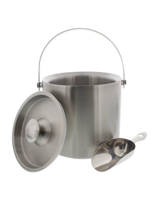 insulated ice bucket with scoop