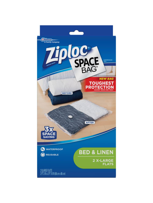 Yubbler Ziploc Space Bags X Large Clear Pack Of 2