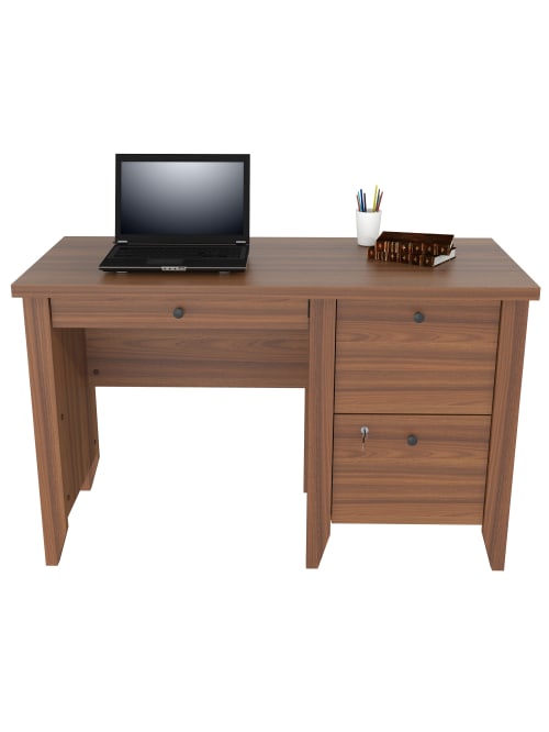 Inval Sherbrook Computerwriting Desk With Locking File Drawer Pignetto Office Depot