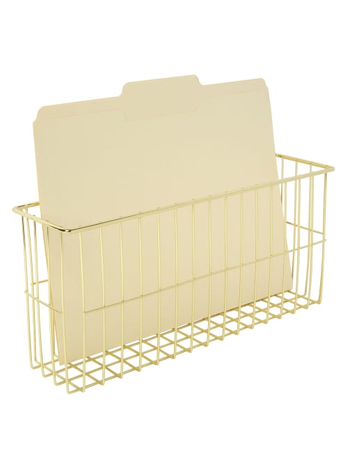 Realspace Gold Wire Hanging Organizer System Letter File Attachment Office Depot