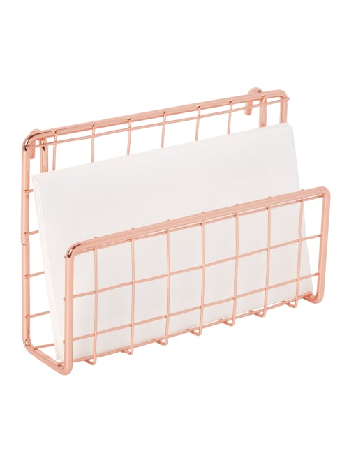 Realspace Rose Gold Wire Hanging Organizer System Letter Sorter Attachment Office Depot