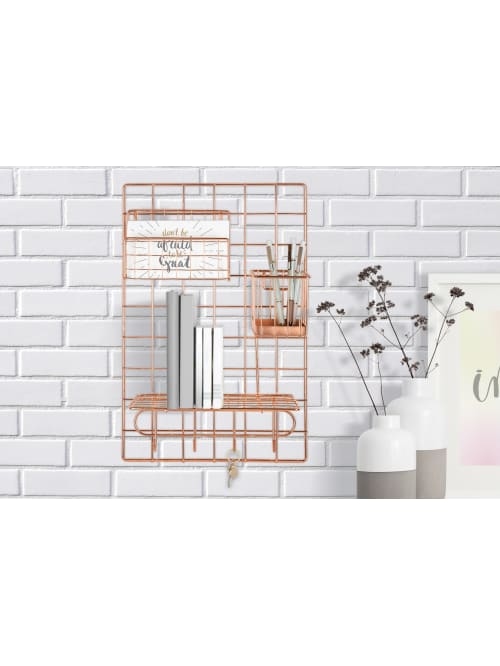 Realspace Rose Gold Wire Hanging Organizer System Letter Sorter Attachment Office Depot