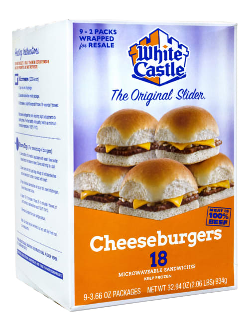 White Castle Cheeseburger Sliders Box Of 18 Burgers Office Depot