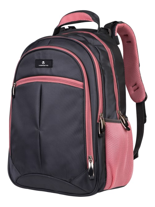 pink gray backpack