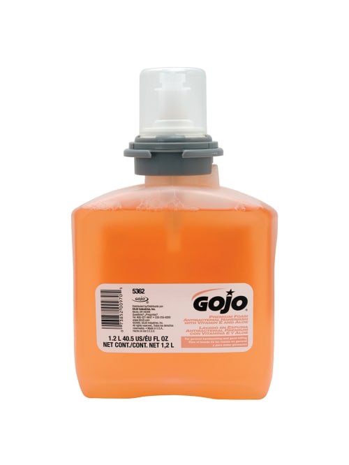 Gojo Tfx Touch Free Antibacterial Foam Hand Soap Orange Scent 40 5 Oz Bottle Office Depot