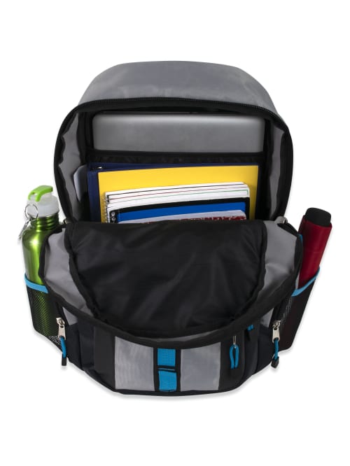 Yubbler - Trailmaker Athletic Backpack With 17" Laptop Pocket, Gray/Black