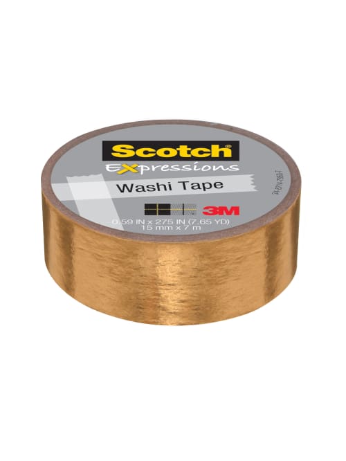 Scotch Expressions Washi Tape 35 X 257 Gold Office Depot