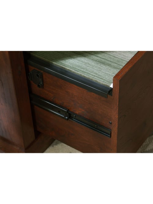 Bush Furniture Yorktown L Shaped Desk Antique Cherry Standard Delivery Office Depot