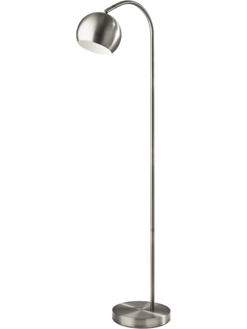 Adesso Emerson Arc Floor Lamp 59 H, Stainless Steel Arc Floor Lamp
