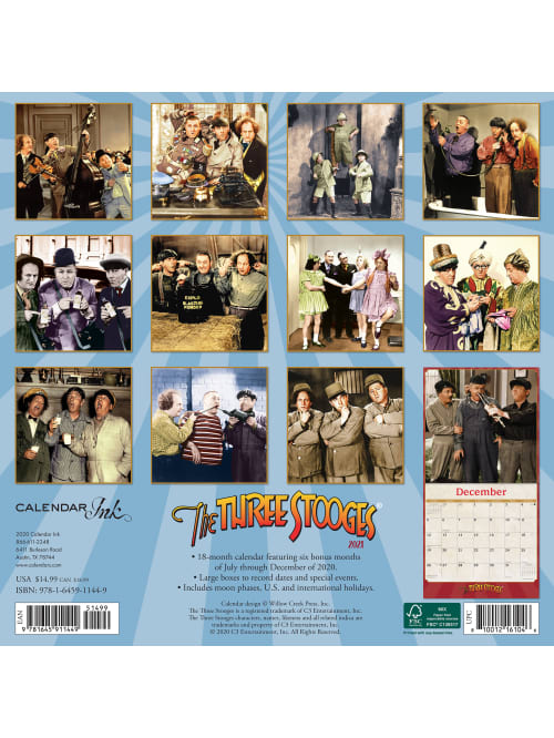 Willow Creek Wall Calendar Three Stooges Office Depot