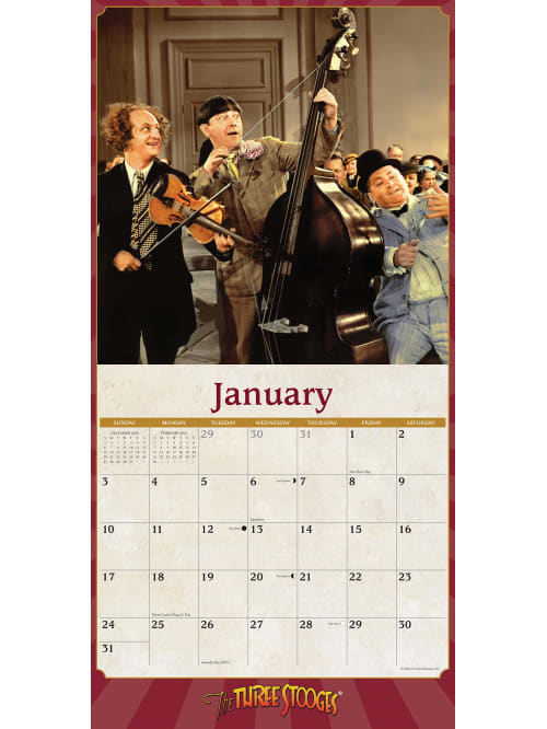 Willow Creek Wall Calendar Three Stooges Office Depot