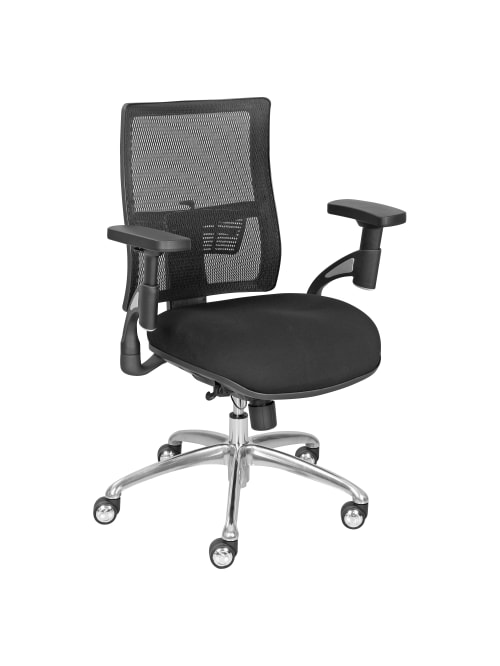 la z boy mid back task chair 42 216 h x 35 w x 20 1016 d black office depot
