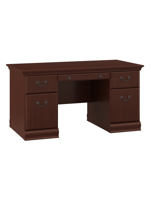 Bush Furniture Birmingham Executive Desk 60 W Harvest Cherry Standard Delivery Office Depot