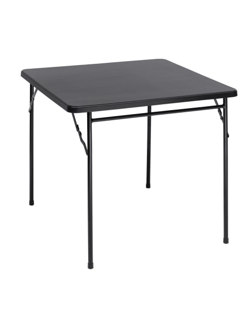 Realspace Molded Folding Table Black, What Is The Size Of A Folding Card Table