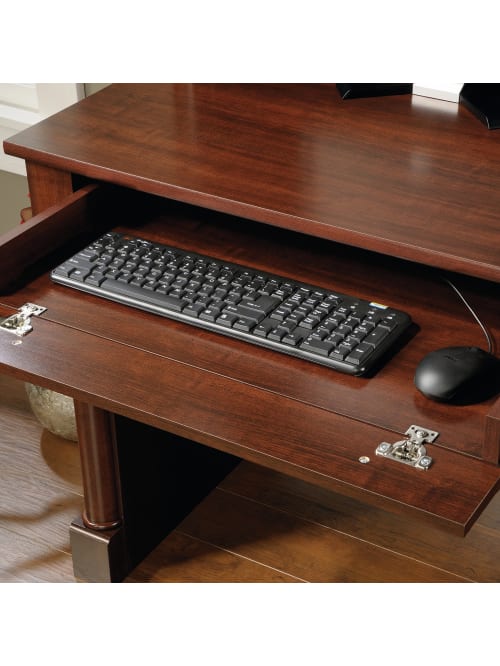 Sauder Palladia 60 W Computer Desk With Hutch Select Cherry Office Depot Desk is highly detailed with various storage compartments for storing supplies, paperwork and correspondence. sauder palladia 60 w computer desk with hutch select cherry item 8765393