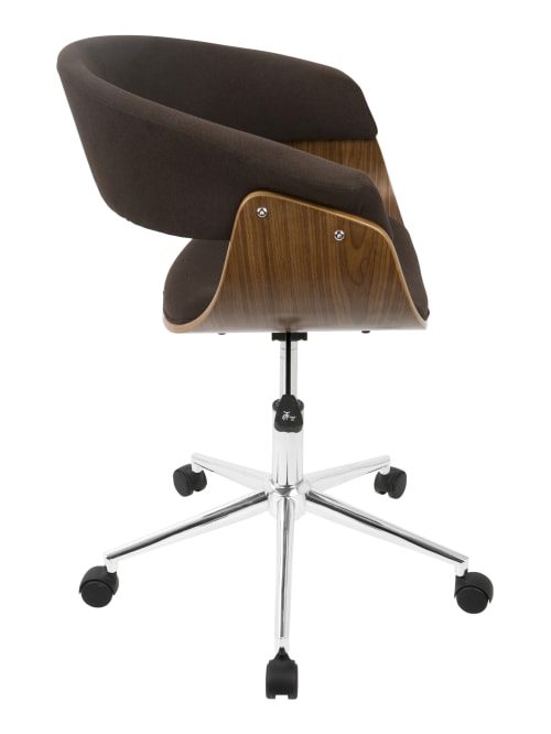 Lumisource Vintage Mod Office Chair Walnutespresso Office Depot