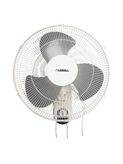 Lorell 16 3 Speed Wall Mount Fan With Pull Chain White Office Depot