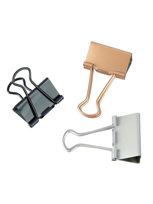 silver binder clips