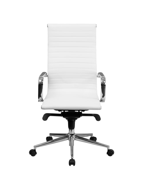 High Back Leather Office Chair White Office Depot