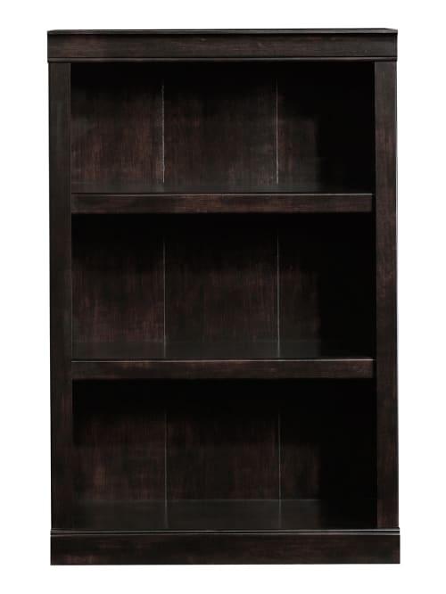 Realspace 45 H 3 Shelf Bookcase Black, 3 Shelf Dark Wood Bookcase