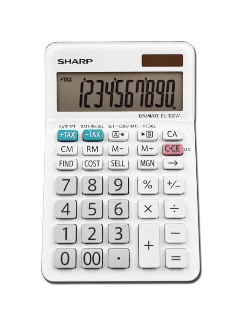 Sharp White Series Desktop Calculator El 330wb Office Depot