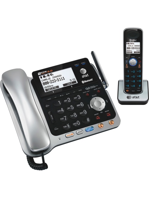 Atandt Tl86109 Dect 6 0 Digital 2 Line Cordedcordless Phone With