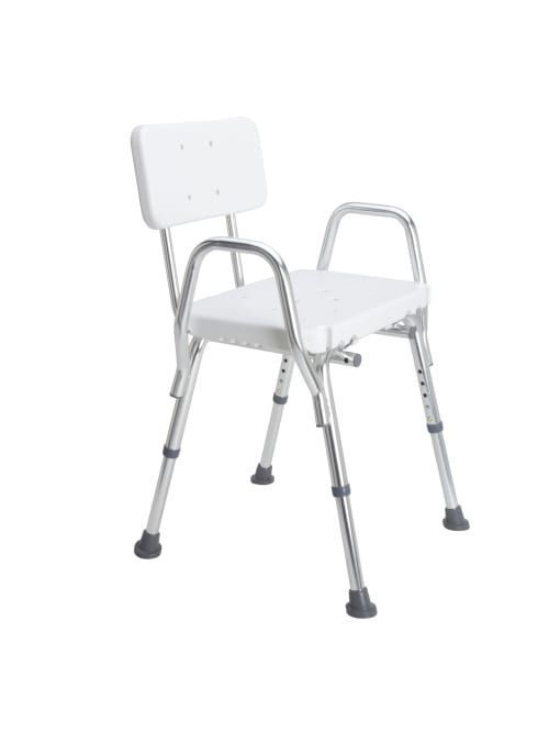 shower chair with arms and backrest