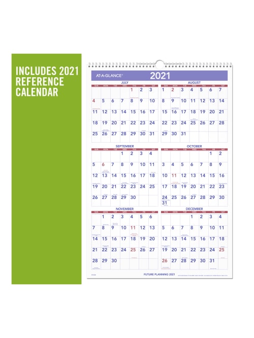 At A Glance Monthly Wall Calendar Ay32821 Office Depot