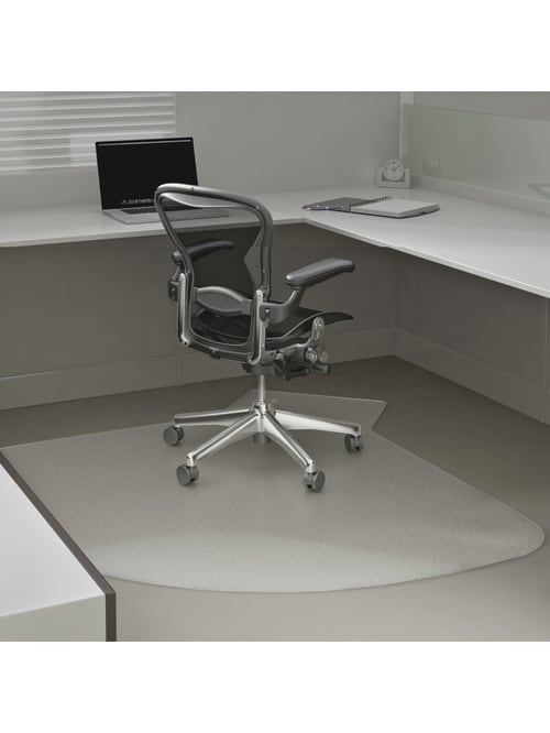 Deflect O Supermat Checkered Rectangular Chair Mat 60 X 66 Clear Office Depot
