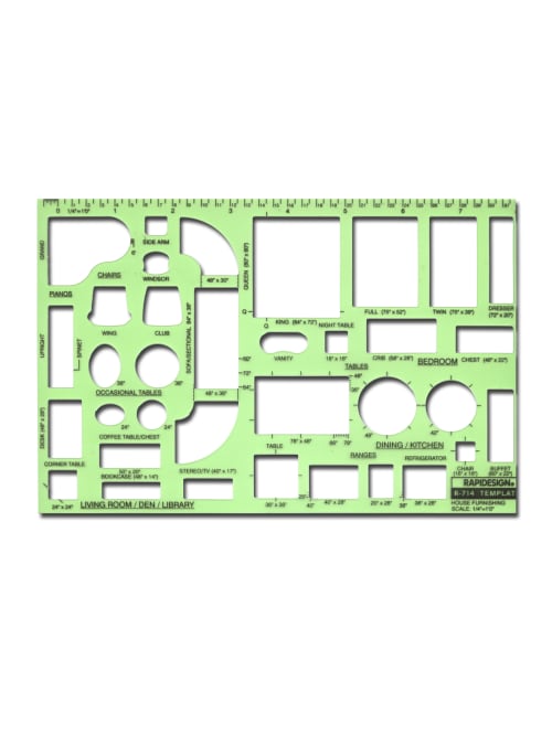 Rapidesign Interior Drafting And Design Templates House Furnishing
