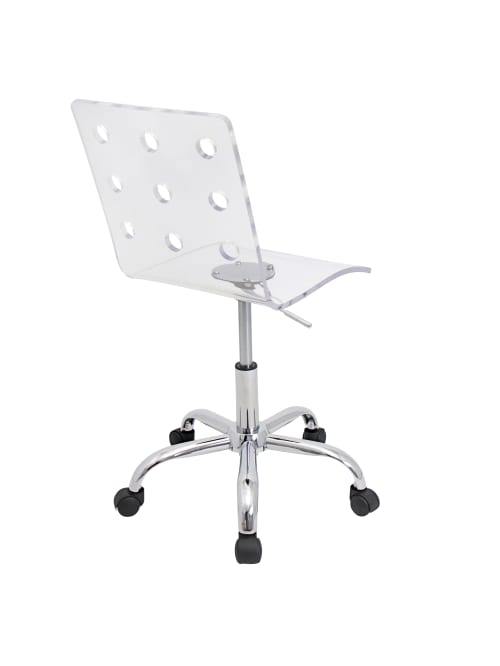 Lumisource Swiss Acrylic Office Chair Clearchrome Office Depot Clear home design and it's designers have curated the largest selection of clear acrylic and rich, colored lucite seating that the design world offers. lumisource swiss acrylic office chair clear chrome item 898111