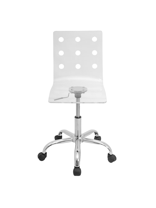 Lumisource Swiss Acrylic Office Chair Clearchrome Office Depot Create a perfect study station with fun chairs, leaning & modern desks & desks with hutches. lumisource swiss acrylic office chair clear chrome item 898111