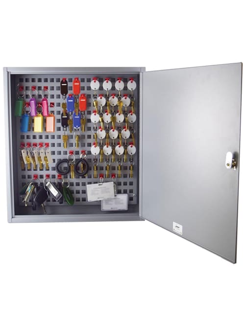 Steelmaster Flex Key Cabinet 16 5 X 22 6 X 3 8 Hinged Doors Sturdy Durable Scratch Resistant Chip Resistant Key Lock Wall Mountable Gray Plastic Steel Recycled Assembly Required Office Depot
