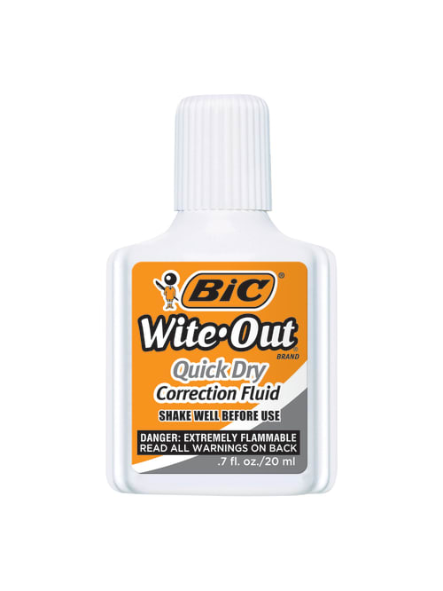 Yubbler - BIC Wite-Out Quick-Dry Correction Fluid, 20 mL Bottles, White,  Pack Of 2
