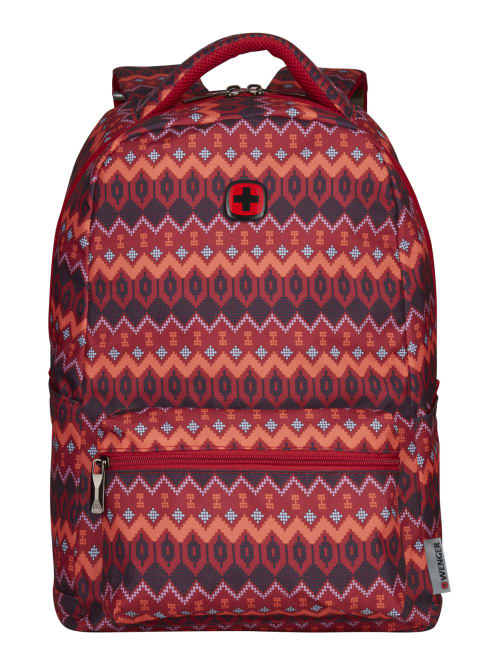 Wenger Colleague Backpack With 16 Laptop Pocket Red Tribal
